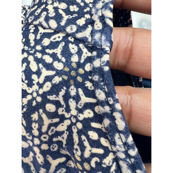 Nip Tuck Navy Blue Gold Joanne Twist Front One Piece Swimsuit Womens Sz 6 - Picture 5 of 12